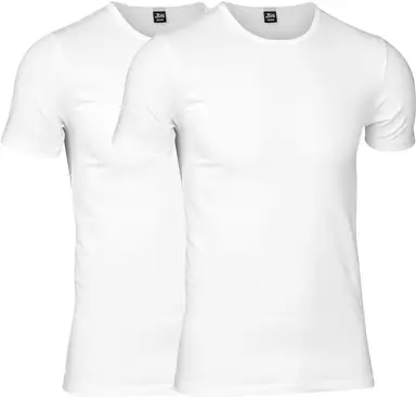 JBS 2er-Pack T-Shirts mit Rundhalsausschnitt GOTS Weiß S
