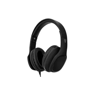 V7 HA701-3EP Premium Over-Ear Headphones with 40mm Drivers, Passive Noise Cancellation, Inline MEMS Mic, and Detachable Braided Cable