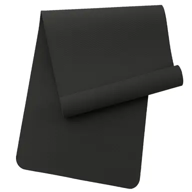 MISS LULU Good Nite Yogamatte Trainingsmatte für das Heim-Fitnessstudio rutschfeste Yogamatte für Damen und Herren dicke Trainingsmatte mit Tragegurt umweltfreundliches TPE 183 x 61 x 0,6 cm (Schwarz)