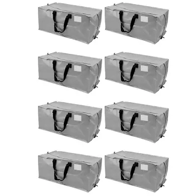 8pcs Heavy-duty moving bag, extra-large capacity storage bag, with backpack shoulder straps, sturdy handles and zippers, can replace moving boxes, 73*34*37cm