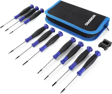 WORKPRO 10PC Cr-V Precision Screwdriver Set w/3 Tips