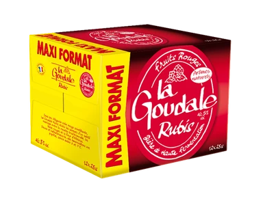 LA GOUDALE Rubis Bière aromatisée aux fruits rouges 5 % - Pack de 12 x 25 cl
