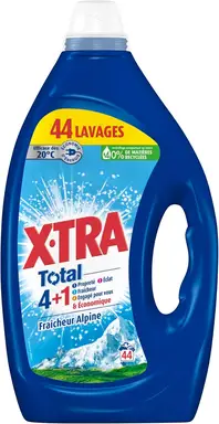 XTRA TOTAL Lessive liquide Fraîcheur Alpine 1,98L 44 lavages