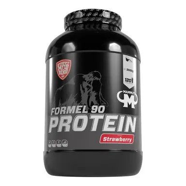 Mammut Nutrition Formel 90 Proteinpulver Erdbeere – 3 kg – 4-Komponenten Whey Protein Pulver mit Sojaproteinisolat, Milchprotein, Eiprotein und Vitamin B6 – 77 % Eiweiß