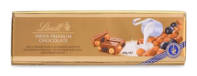 Lindt Vollmilch-Traubenuss-Tafel, 300 g