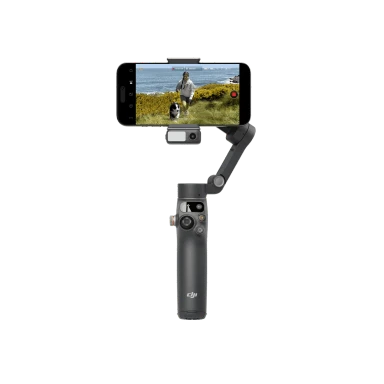 DJI Osmo Mobile 7P Gimbal Stabilisateur pour Téléphone (compatible avec iPhone, appareils Android, suivi natif, éclairage, stabilisateur 3-axes, lancement rapide, édition en un clic, tige extensible et trépied intégrés, autonomie de 10 h, charge du téléphone prise en charge)