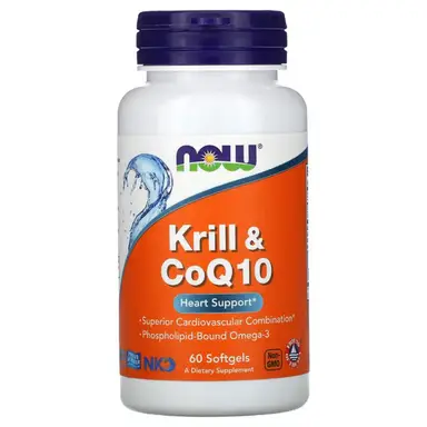NOW Foods Krill & CoQ10 - 60 Softgels