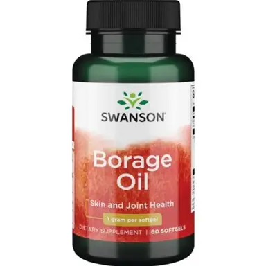 Swanson Borage Daily Wellness Support Oil Skin Health 1000mg - 60 Softgels