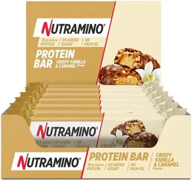 Nutramino Eiwitreep 12 x 55 g Krokante vanille & karamel