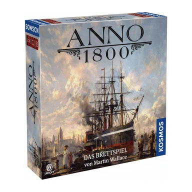 KOSMOS 680428 Anno 1800, Das Brettspiel zum beliebten PC-Spiel, Aufbau-Strategie-Spiel für 2-4 Spieler, Gesellschaftsspiel ab 12 Jahren, mit Originalgrafiken