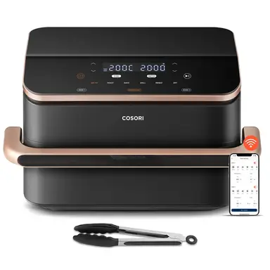 Cosori Dual Blaze TwinFry Air Fryer - 10L, Dark Grey, Single & Double Baskets, App Connected, CAF-TF101S-AUKR