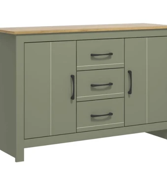 Galano Limestone 2-Tür-3-Schubladen-Sideboard - Dunkelgrün, 119 x 39,5 x 76,6 cm, Wohnzimmermöbel