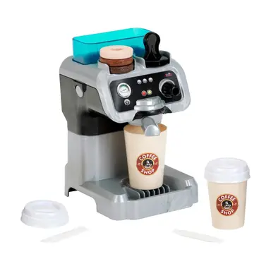 Theo Klein 9510 Barista Coffee Machine | With Water Tank and Flow-Through Function | Inc. Coffee Pods, Tamper, Cups and More | Toy for Children from 3 Years