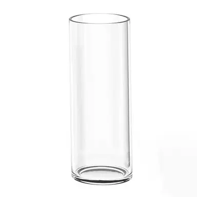 Yuejia 30 cm glazen vaas, grote transparante glazen vaas, ronde smalle vaas, transparante bloemenvaas, cilindrische glazen vaas voor orchideeën, rozen, tulpen, pampasgras, tafeldecoratie, kaars enz.