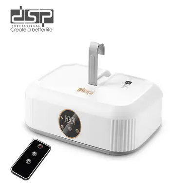 DeerValley tragbarer Wäschetrockner, 600 W, 9225 bürstenloser Motor, 2 Geschwindigkeitsstufen (48 °C/68 °C) mit UV-Sterilisation und Milbenentfernung, 1–8 h Timer, 360° zyklische Heißluft, LCD-Display, klappbar & Fernbedienung, 10 kg Fassungsvermögen, keine Installation erforderlich