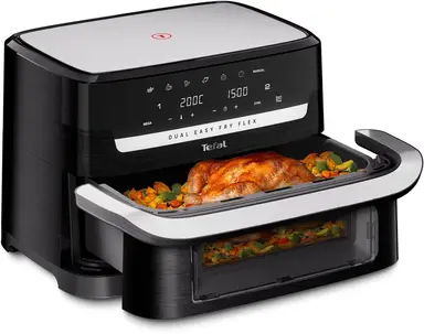 Tefal EY9228E0 9 L heteluchtfriteuse met uitneembare scheiding