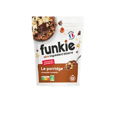 FUNKIE Porridge biologique chocolat-cacahuète - 280 g