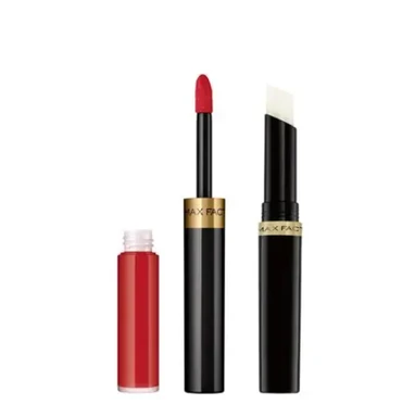 Max Factor Lipfinity Lippenfarbe Lippenstift, 2-Schritte langanhaltend, 120 Hot, 2.3ml + 1.9g
