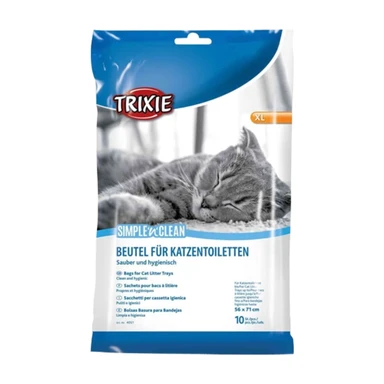 TRIXIE Simple'n'Clean Beutel für Katzentoiletten Größe XL (Toiletten bis 56 x 71 cm) 10 Stück