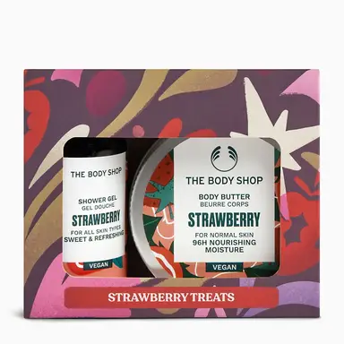 The Body Shop G1 aardbeiengeschenkset 110 ml (aardbeiendouchegel 60 ml + aardbeienbodyboter 50 ml)