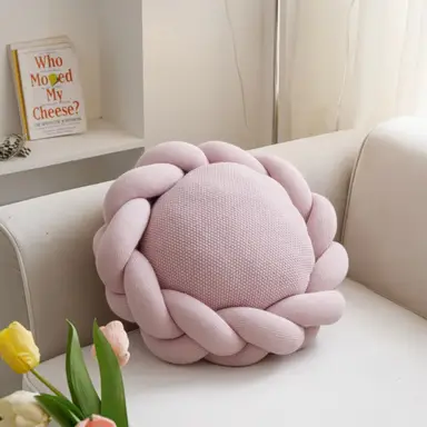 MEROPE, Acrylic Wreath Cushion, 40x40cm, lilac, 1pack