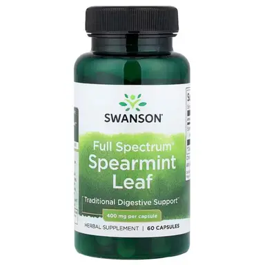 Swanson Full Spectrum Spearmint Leaf Digestive Support 400mg Capsules - 60 Capsules