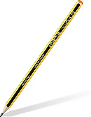 STAEDTLER Noris 2B Yellow/Black Barrel Graphite Pencil, Pack of 12