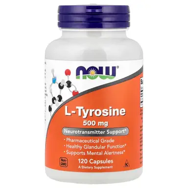 NOW Foods L-Tyrosine, 500mg - 120 Capsules