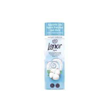 LENOR Perles de Parfum pour Linge Light 0% Fraîcheur Coton 19 Doses 235g