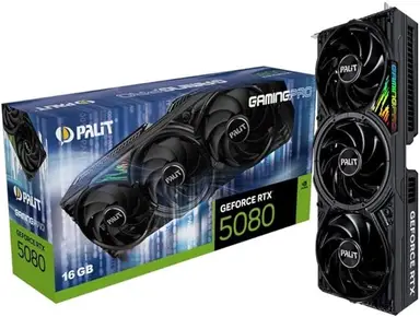 PALIT GeForce RTX 5080 Gaming Pro Grafikkarte, 16 GB GDDR7, HDMI/3x DisplayPort