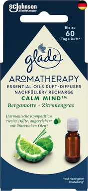 Glade aromatherapie ätherische öle aromadiffuser-nachfüllung, Bergamot + Zitronengras, 17,4 ml