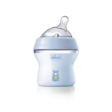Chicco Babyfläschchen NaturalFeeling 150 ml Normaler Fluss Hellblau