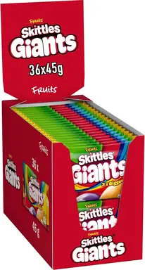 Skittles Giants Fruit Sweets Bag 45g x36