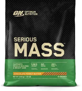 Optimum Nutrition Serious Mass, chocolade pindakaas 5,45 kg (16 porties)