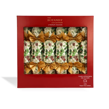 The Botanist Collection Premium Crackers Evergreen Set of 6