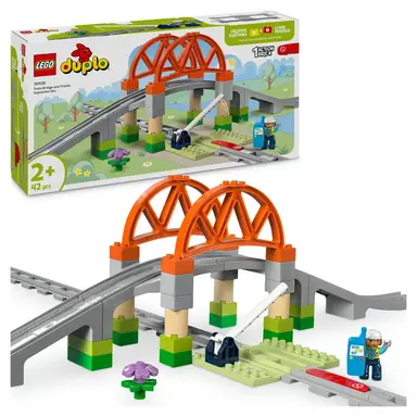 LEGO DUPLO Town 10426 Train Bridge and Tracks Expansion Set