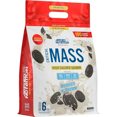 Applied Nutrition Critical Mass Original Weight Gainer Cookies and Cream Flavour - 6 kg