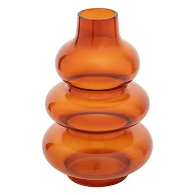 Atmosphera Clothilde Vase Höhe 20 cm Bernsteinfarbenes Glas