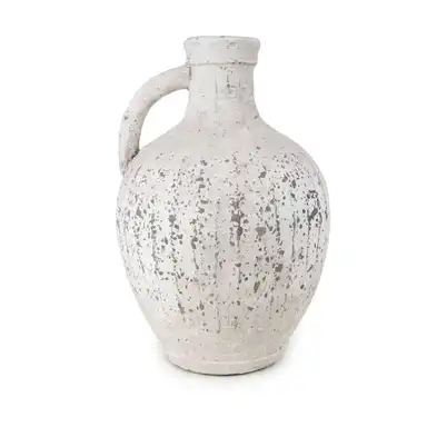 Candlelight Vase Bottle Rustic Terracotta Stone Effect H:28cm