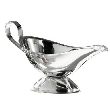 Essentials by Premier 8oz Stainless Steel Gravy Boat, Sleek And Durable Server With Easy-Pour Spout, Ideal For Serving Gravy,