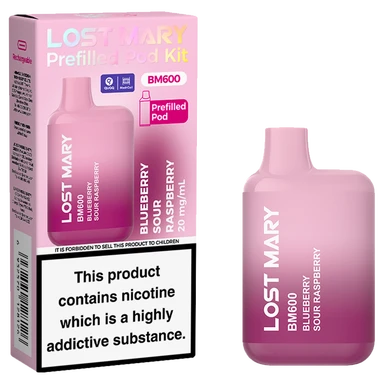 Lost Mary Bm600 Prefilled Kit Blueb Sour Rasp