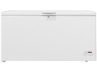 Beko HSM37540 Large Freezer, MinFrost, Temperature Alarm, 4 Freezer Baskets, Lockable, 360 L Usable Volume, 36 dB (A), White [Energy Efficiency Class E]