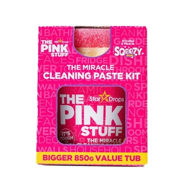 The Pink Stuff Miracle Cleaning Paste Kit (850g Paste + Dual-Sided Sponge)