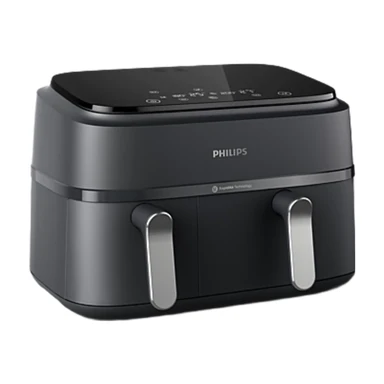 Philips NA351/00 3000 Friteuse sans huile double compartiment 9 L - Noir