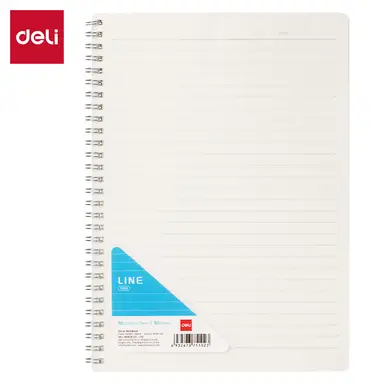 Deli B5 Spiral Notebook with PP Cover: 60 Pages of 70gsm Paper, 8-Line Format - Perfect for School & Work，4-Pack