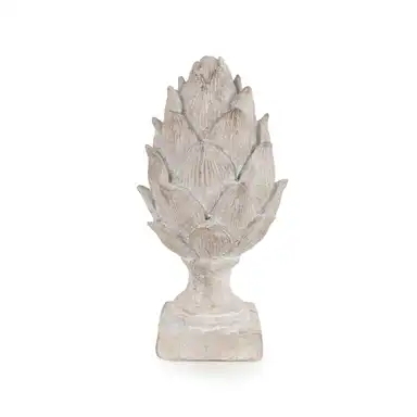 Candlelight Sculpture Artichoke Washed Grey H:32cm