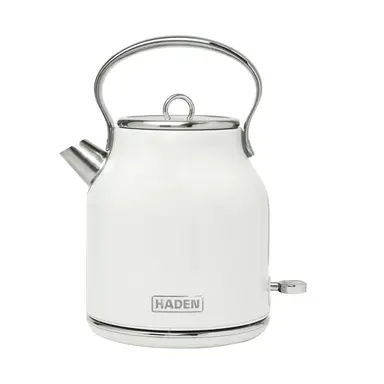 Haden Heritage Retro Kettle, 1.7 L, Rapid Boil, Cord Storage, Ivory - 203939