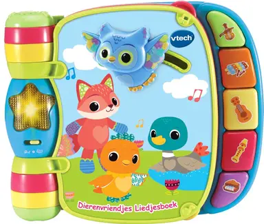 VTech baby dierenvriendjes liedjesboek - interactief speelgoed, blauw (3 tot 36 maanden)