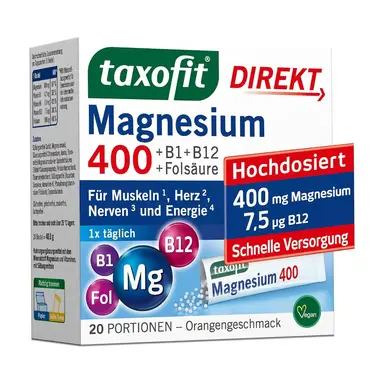TAXOFIT Magnesium 400  Direkt Granulat, 20 St.