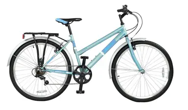 Falcon Bike Expression Road/Mountain Hybrid with Pannier Rack Blue 26"